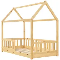 Juskys Kinderbed Marli - 80 x 160 cm - Houtkleur