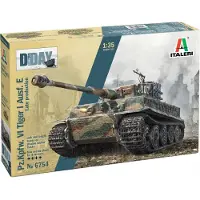 Italeri Modelbouwpakket Militaire voertuigen - 6754 Sd.Kfz.181 Panzerkampfwagen Tiger I Ausf.E - Late Prod. - D-Day 80th Anniversary Plastic - 1:35 - Modelbouw