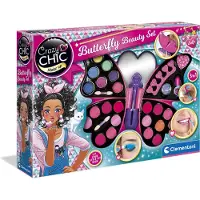Clementoni - 3-in-1 make up koffer - Vlinder - Crazy Chic - Nagellak - Haarkleuren - Vanaf 8 jaar
