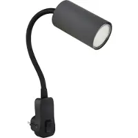 Globo Zwarte Lamp Robby Stopcontact Met Grijs