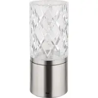 Globo LED-tafellamp Lunki, dimbaar, alu / grijs / zink, Woon-/ Eetkamer, metaal, Modern, LED tafellamp