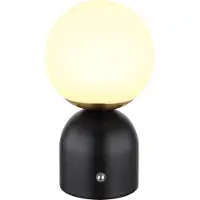 Globo Draadloze bureaulamp met batterij, touchdimmer, dimbare tafellamp, zwart, model 21006S