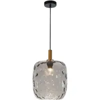 Fantasia OKIRU Pendel E27 Zwart + as grijs glas Ø275mm