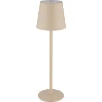 Globo Design tafellamp Vannie zand bruin oplaadbaar