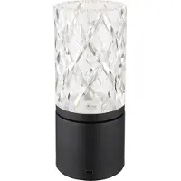 Globo LED-tafellamp Lunki, dimbaar, zwart, Woon-/ Eetkamer, metaal, Modern, LED tafellamp