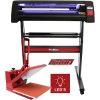 Monster Pixmax Vinyl Snijplotter met LED verlichting + 38 cm Transferpers + 12 maanden Signcut Pro Software - Met stand - Ingebouwde optisch ooglasergeleiding