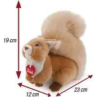 Trudi - Classic Knuffel Eekhoorn Ginger 23 cm - Handgemaakt in Italie - Hoge kwaliteit pluche knuffel - Knuffeldier voor jongens en meisjes - Bruin - 12x19x23 cm maat S