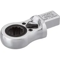Hazet Insteek-ratel-ringsleutel 6606D-16 · 14 x 18 mm insteekvierkant massief · Buitentwaalfkant profiel · SW 16 mm