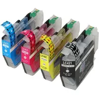 PrintAbout Huismerk vervangt Brother LC-421VAL Inktcartridge 4-kleuren Multipack