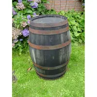 Barrelatelier Decoratief Wijnvat – 100 Liter – Oud Gemaakt Kastanjehout – 50 x 78 cm – Voor Tuin, Terras, Meubel of Evenement - Houten Ton