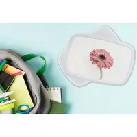 MuchoWow Broodtrommel Wit - Lunchbox - Brooddoos - Bloemen - Roze - Natuur - Wit - Plant - 18x12x6 cm - Volwassenen