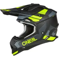 O'Neal 2Series Spyde V23 Zwart Grijs Geel Crosshelm Maat M