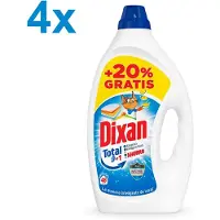 Dixan - Total 3+1 - Effective Cleaning Action - Vloeibaar Wasmiddel - 9.6L - 192 Wasbeurten