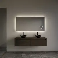 Gliss Design Ares badmeubel 140cm 2 lades charcoal zonder waskom