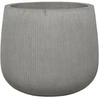 Pottery Pots Bloempot Ridged Pax M Light grey Vertically Ridged 40 x 36 cm