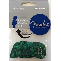 Fender Picks 351 Green Moto medium 12er Set Premium Celluloid - Plectrum set