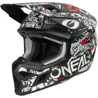 O'Neal 3SRS Attack Zwart Witte Crosshelm Maat M