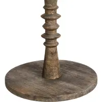Beliani THALIA - Bijzettafel-Donkere houtkleur-Mangohout