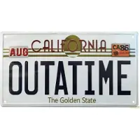 Fanattik Back To The Future Replica Number Plate Tin Sign