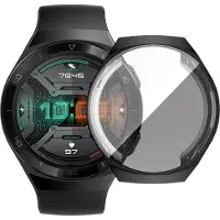 Strap-it TPU case - zwart bescherm hoesje geschikt voor Huawei Watch GT 2e - zwarte beschermhoes voor Huawei Watch GT2E