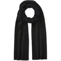 Falke Scarf Half-Cardigan Merino sneldrogend warm wol wintersjaal unisex zwart - maat ONESIZE