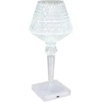 Globo Lighting Draadloze bureaulamp met batterij, touchdimmer, kristallen design, dimbaar, model 28070