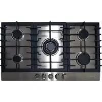 Kaiser KG 9356 Turbo roestvrijstalen gaskookplaat 86 cm 5 branders 3,8 kW WOK