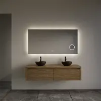 Gliss Design Ares badmeubel 140cm 2 lades castle brown zonder waskom