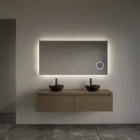 Gliss Design Ares badmeubel 140cm 2 lades ash gray zonder waskom