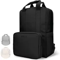 Onyx Rugzak 20L met Laptopvak - Afneembare Organizer etui - Dames en Heren - Laptoptas - Schooltas - Rugtas - Zwart