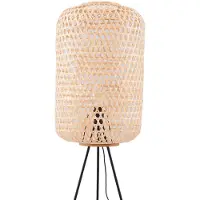 LUCANDE Vloerlampe , Jorick, Hout, Woonkamer, Bamboe, Landhuis / Rustiek