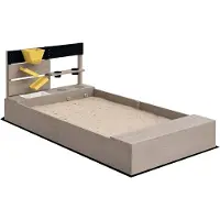 Outsunny -Sandkasten-Tannenholz-154L x 80B x 60H cm-Grau