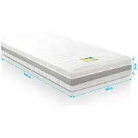 Droommatras Matras traagschuim NASA-Bamboo op micro pocketveren 100x190 dikte 24 cm