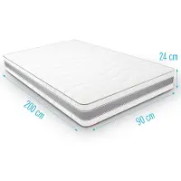 Droommatras Koudschuimmatras INTENSOR 90x200 dikte 24 cm