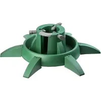 Kadax Kerstboomstandaard met watertank, moderne kerstboomstandaard van robuust kunststof voor bomen, dennenboomstandaard, verschillende maten, stabiel, groen (boomhoogte tot 3,3 m)