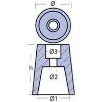 Tecnoseal Radice Shaft Anode Zilver 110 mm