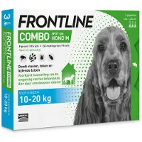 Frontline 2x Combo Spot On Anti Vlooien en Teken Druppels Hond M 3 pipetten