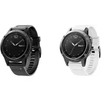 Strap-it Bundel van 2 Siliconen Bandjes - Geschikt voor Garmin Fenix 5/6 - Wit & Zwart - Sportbandje - Sportarmband - Siliconen Band - Waterbestendig & zweetbestendig
