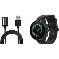 Strap-it Siliconen Band + Oplader - Geschikt voor Suunto 9 (Baro) - Zwart - Sportarmband - Siliconen Band - Duurzame Bescherming & Snelladen - Bundel