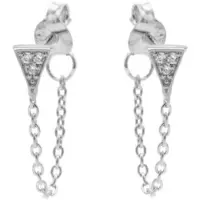 Karma Chain oorbel Triangle M2330 Zilver