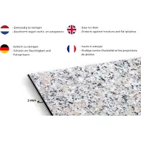 KitchenYeah Spatscherm keuken - Spatwand - Graniet print - Steen - Bruin - Design - Keuken achterwand - 60x30 cm - Spatscherm industrieel - Muurbeschermer