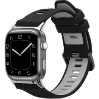 Kwmobile horlogebandje geschikt voor Huawei Watch D2 polsband - Smartwatch bandje van TPU - Activity tracker horloge band in zwart / grijs