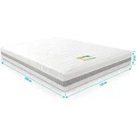 Droommatras Matras traagschuim NASA-Bamboo op micro pocketveren 120x200 dikte 24 cm