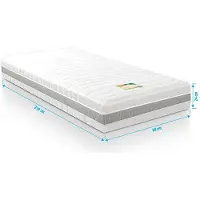 Droommatras Matras traagschuim NASA-Bamboo op micro pocketveren 80x210 dikte 24 cm
