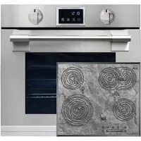 Kaiser - EH 6339 XXL - inbouwoven - 86L - met pyrolyse & AirFry - touch display - Glaskeramische - kookplaat - met motief - KCT 6715 F Era - 4 kookzones