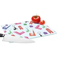 KitchenYeah Glazen Snijplank - 28x20 - Patronen - Fabriek - Huis - Snijplanken Glas