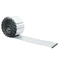 vidaXL Grasrand 1000 x 20 x 0,03 cm Gegalvaniseerd staal zilver