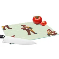 KitchenYeah Glazen Snijplank - 28x20 - Kabouter - Patronen - Tuin - Snijplanken Glas