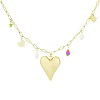 Yehwang Sunset Love Ketting | Roestvrij Staal (verkleurt niet) | Goudkleurig | | Cadeau voor haar | Kerst | Verjaardag Cadeau