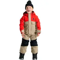 Burton - Kinder skipakken - Toddlers 2L One Piece Flame Scarlet Summit Taupe voor Unisex van Gerecyclede materialen - Kindermaat 3 jaar - Beige